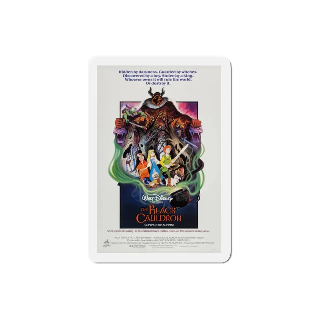 The Black Cauldron 1985 Movie Poster Refrigerator Magnet 2 Inch - The Sticker Space