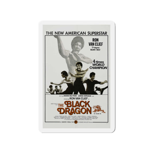 THE BLACK DRAGON 1974 Movie Poster - Refrigerator Magnet-2" x 2"-The Sticker Space