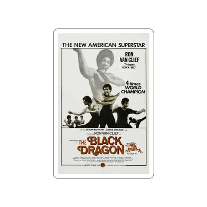 THE BLACK DRAGON 1974 Movie Poster STICKER Vinyl Die-Cut Decal 3 Inch - The Sticker Space