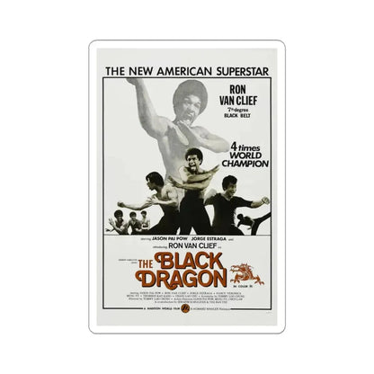 THE BLACK DRAGON 1974 Movie Poster - STICKER Vinyl Kiss-Cut Decal 6 Inch White - The Sticker Space
