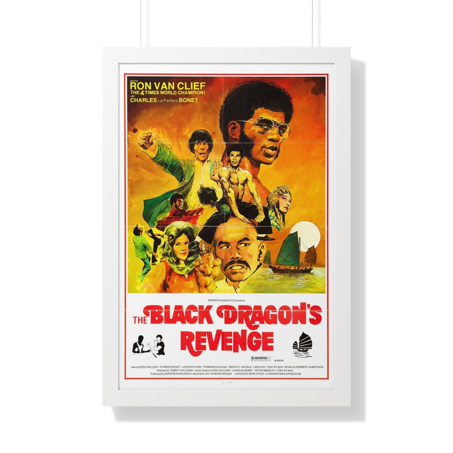 THE BLACK DRAGON'S REVENGE 1975 - Framed Movie Poster-20" x 30"-The Sticker Space