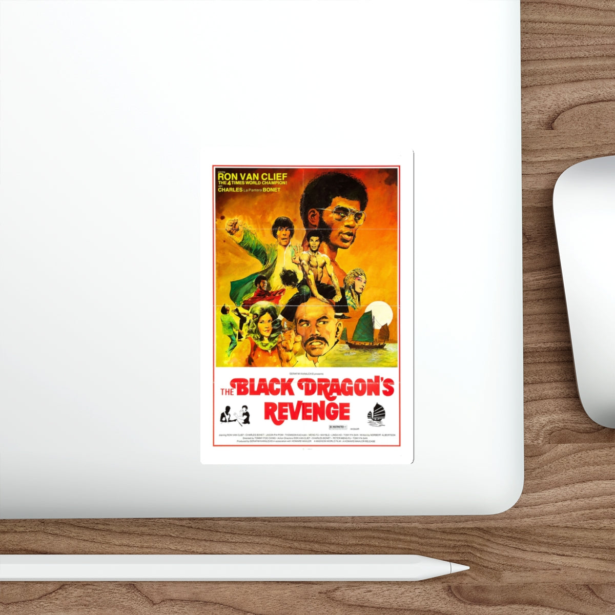 THE BLACK DRAGON'S REVENGE 1975 Movie Poster STICKER Vinyl Die-Cut Decal-The Sticker Space