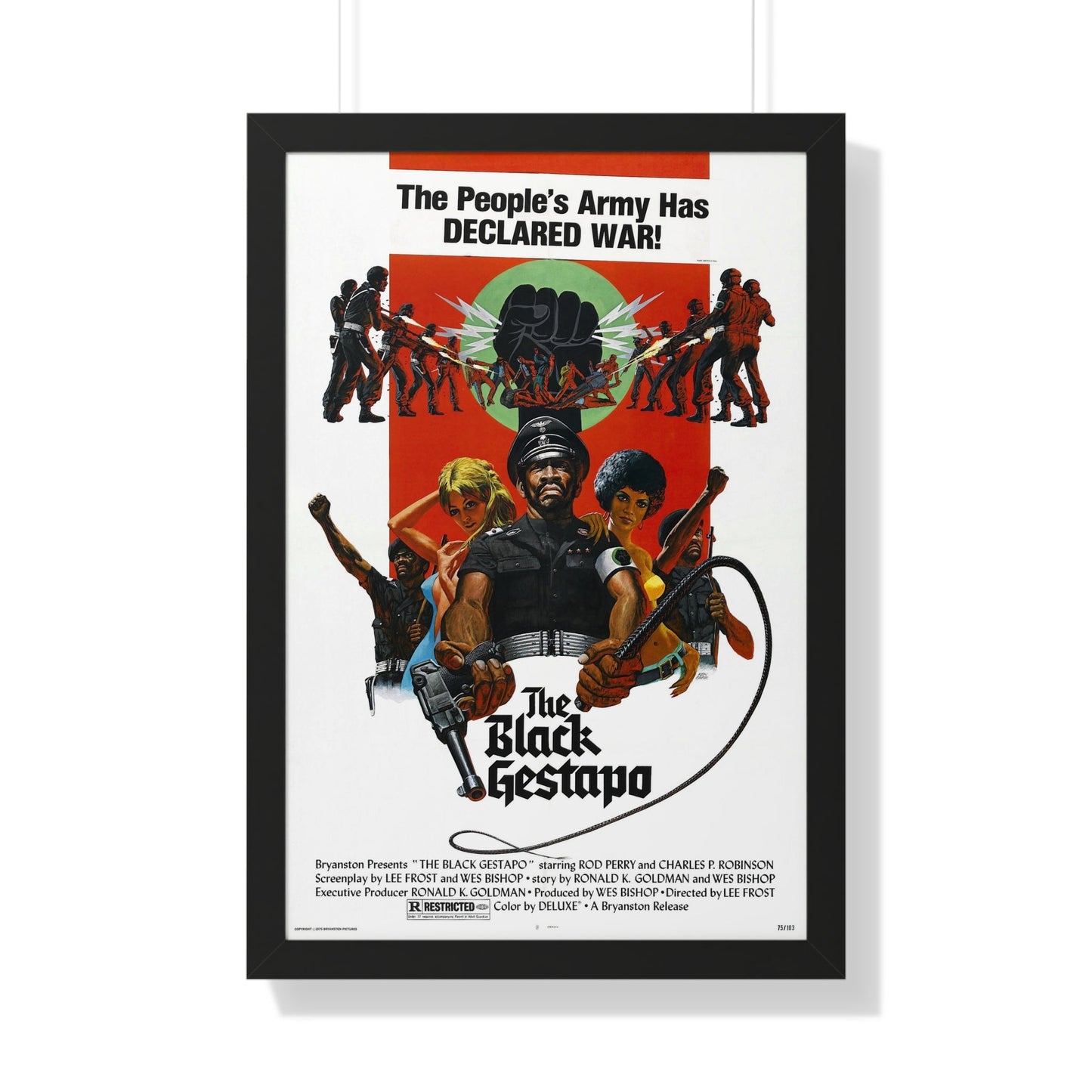 THE BLACK GESTAPO 1975 - Framed Movie Poster-20" x 30"-The Sticker Space