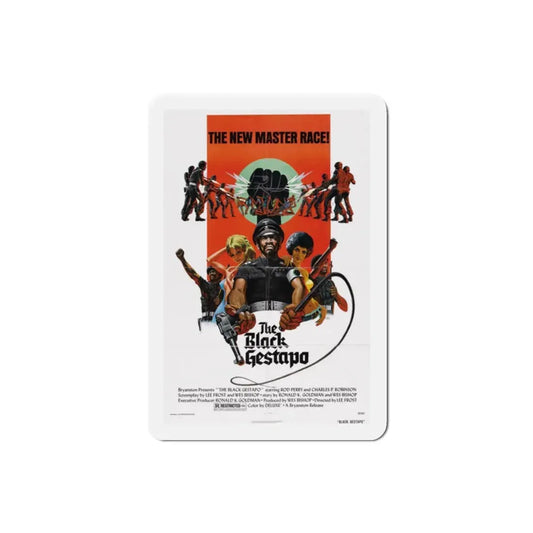 The Black Gestapo 1975 Movie Poster Refrigerator Magnet 2 Inch - The Sticker Space
