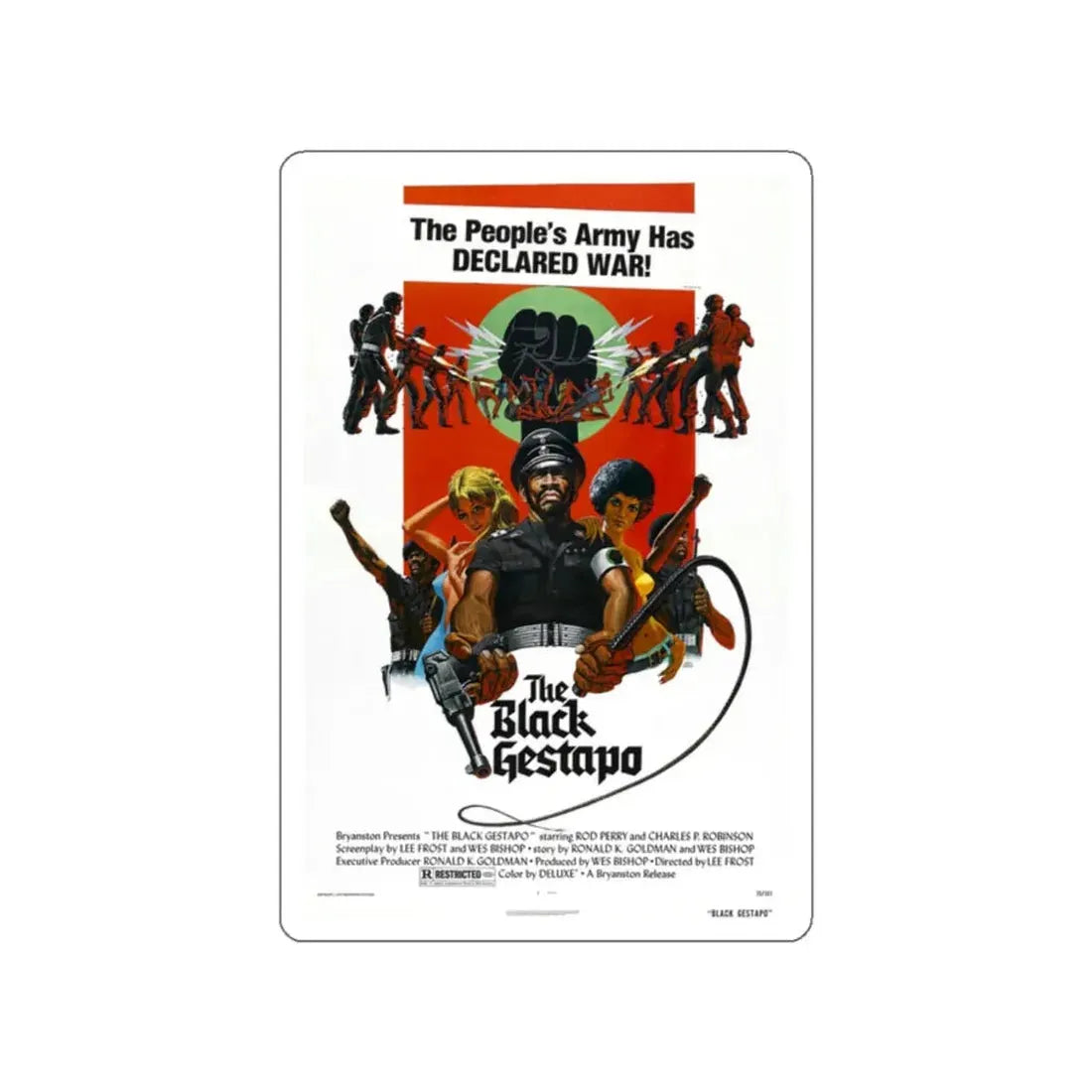 THE BLACK GESTAPO 1975 Movie Poster STICKER Vinyl Die-Cut Decal 2 Inch - The Sticker Space