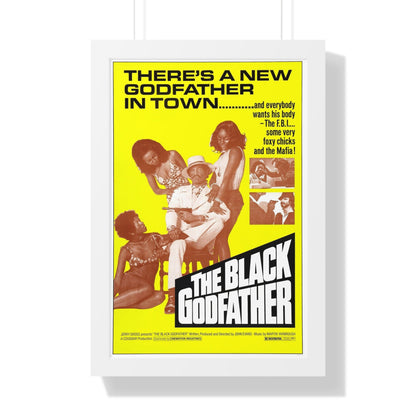 THE BLACK GODFATHER 1974 - Framed Movie Poster-16″ x 24″-The Sticker Space