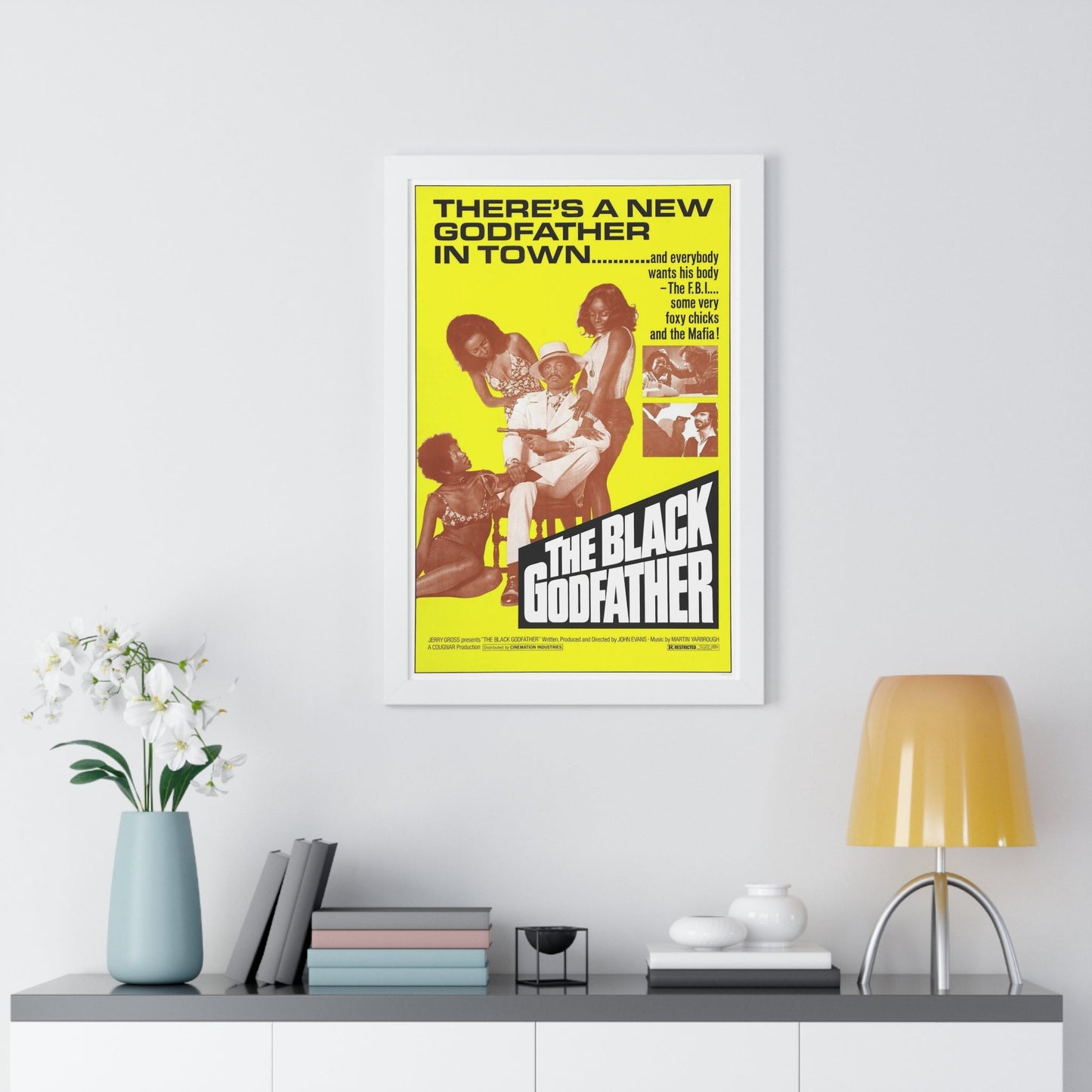 THE BLACK GODFATHER 1974 - Framed Movie Poster-The Sticker Space