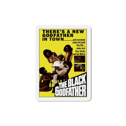 The Black Godfather 1974 Movie Poster Die-Cut Magnet-4" x 4"-The Sticker Space