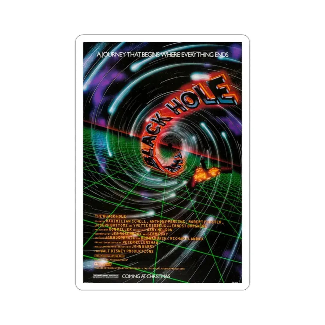 The Black Hole 1979 Movie Poster STICKER Vinyl Die-Cut Decal 2 Inch - The Sticker Space