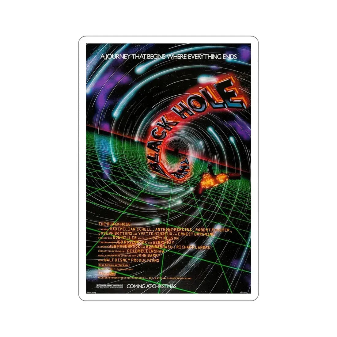 The Black Hole 1979 Movie Poster STICKER Vinyl Die-Cut Decal 5 Inch - The Sticker Space
