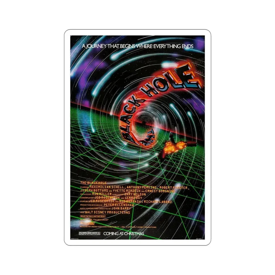 The Black Hole 1979 Movie Poster STICKER Vinyl Die-Cut Decal 6 Inch - The Sticker Space