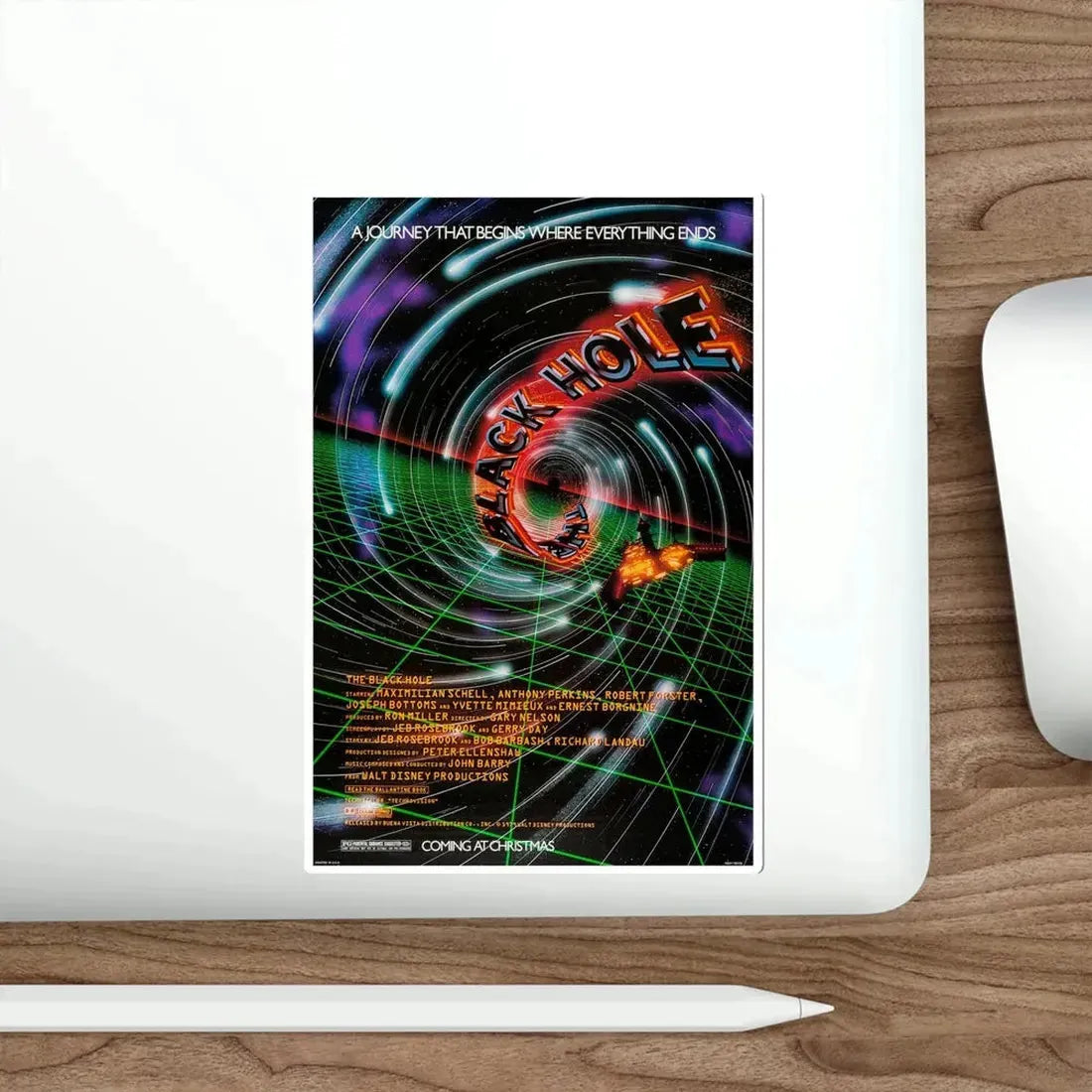 The Black Hole 1979 Movie Poster STICKER Vinyl Die-Cut Decal - The Sticker Space