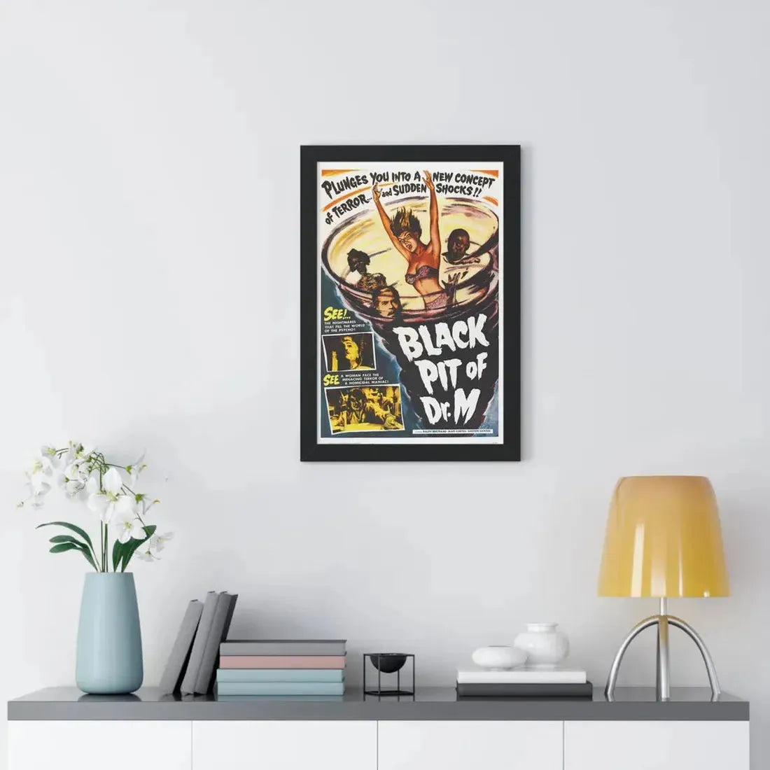THE BLACK PIT OF DR. M 1959 - Framed Movie Poster - The Sticker Space