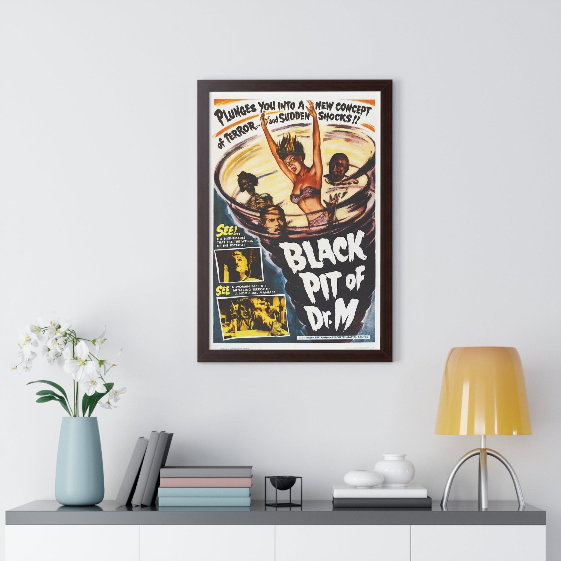 THE BLACK PIT OF DR. M 1959 - Framed Movie Poster-The Sticker Space