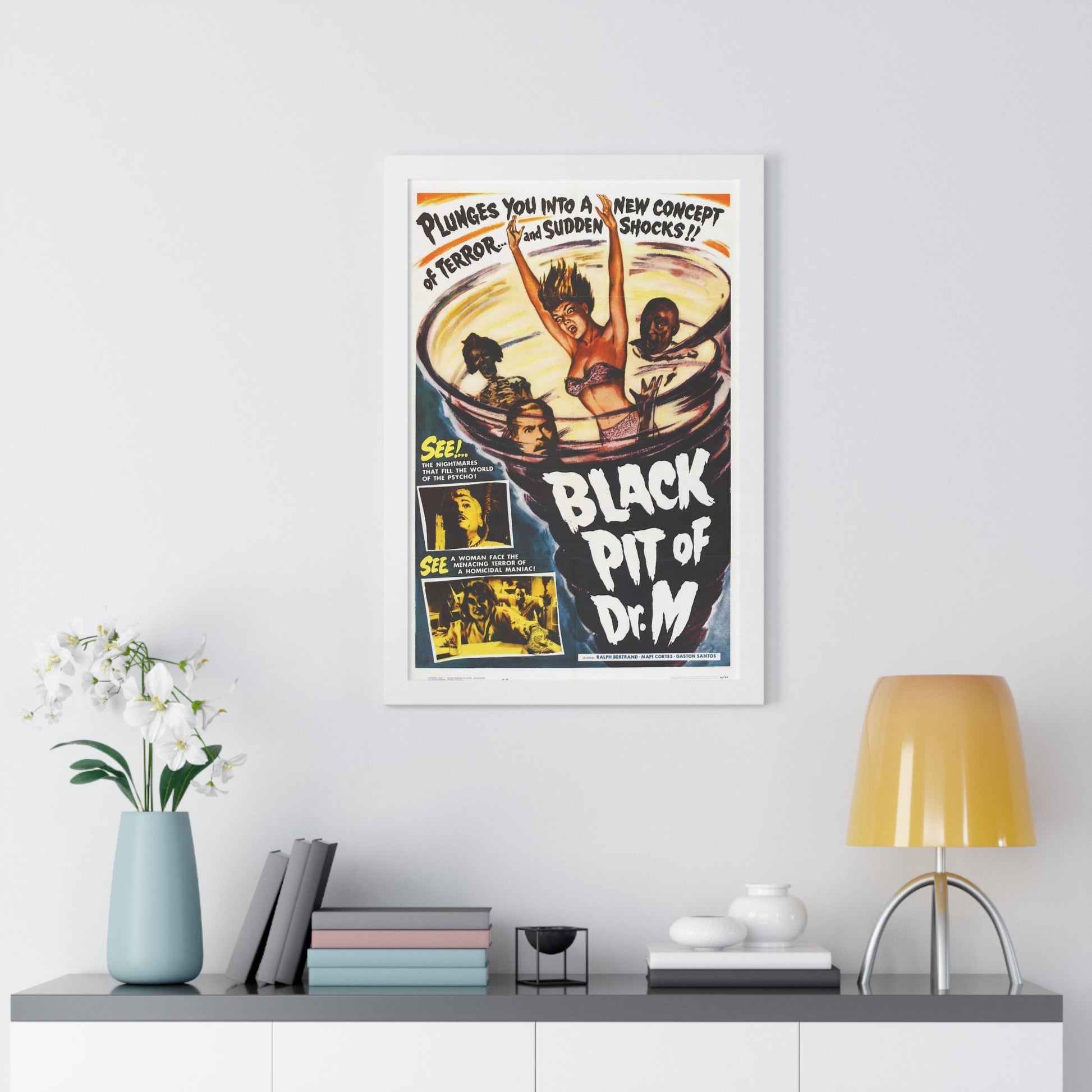 THE BLACK PIT OF DR. M 1959 - Framed Movie Poster-The Sticker Space