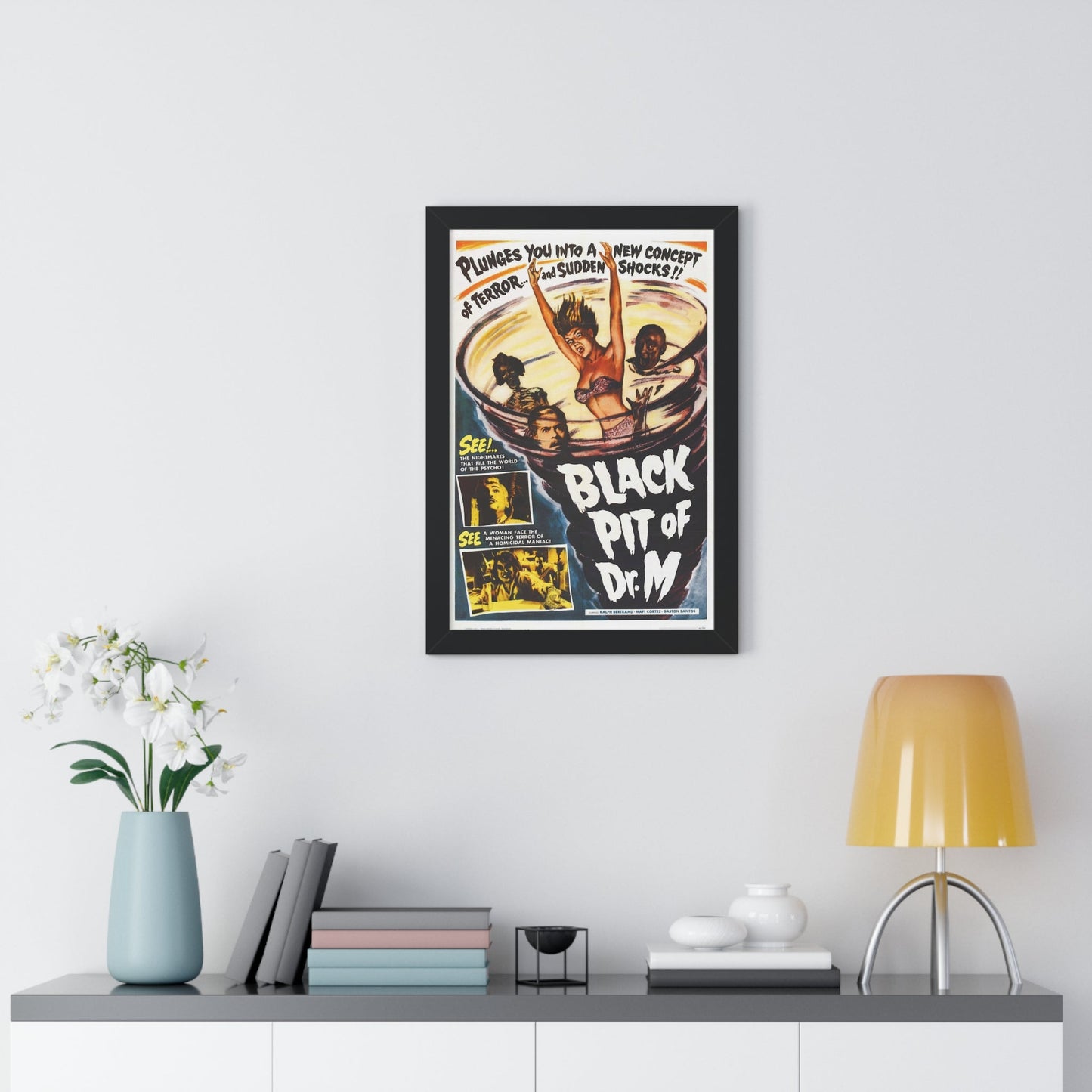 THE BLACK PIT OF DR. M 1959 - Framed Movie Poster-The Sticker Space