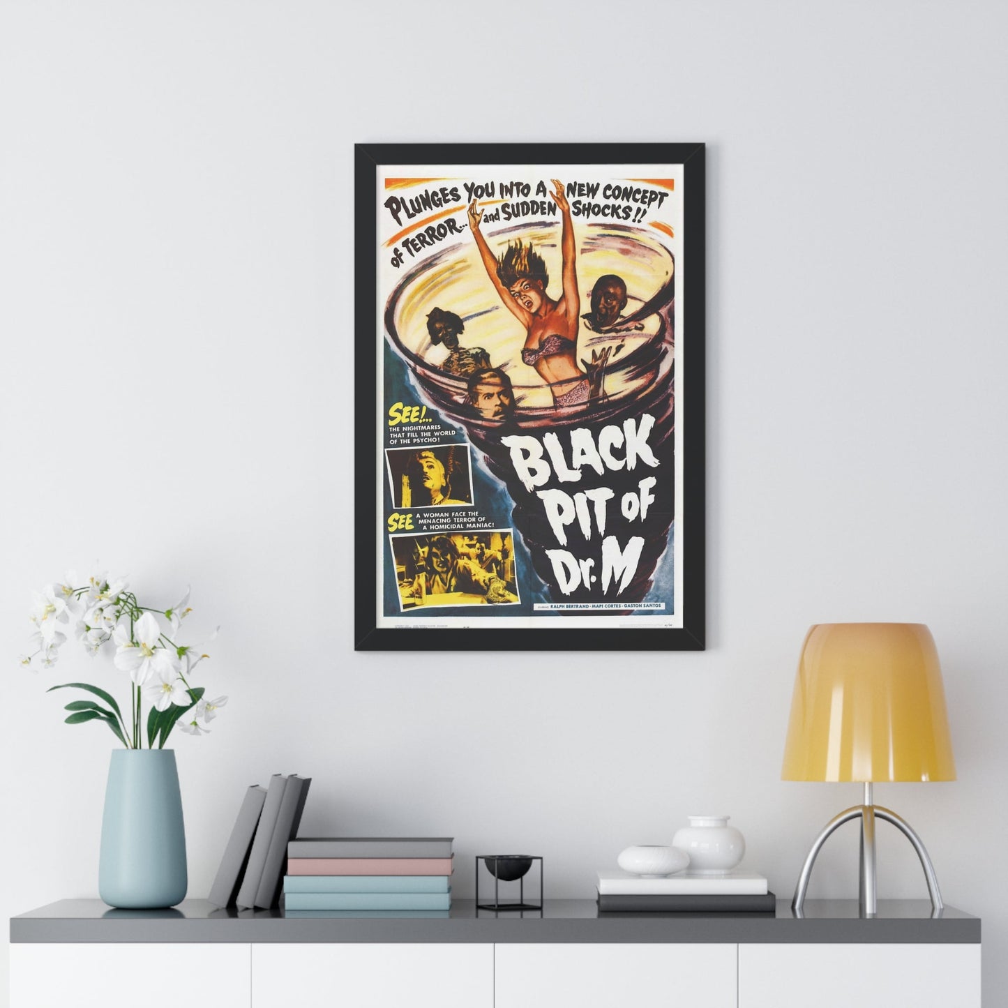 THE BLACK PIT OF DR. M 1959 - Framed Movie Poster-The Sticker Space