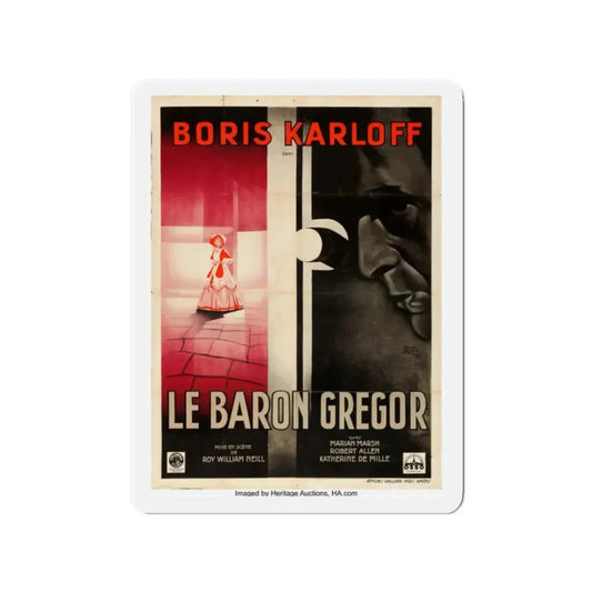 THE BLACK ROOM (FRENCH) 1935 Movie Poster - Refrigerator Magnet 2 Inch Die-Cut - The Sticker Space