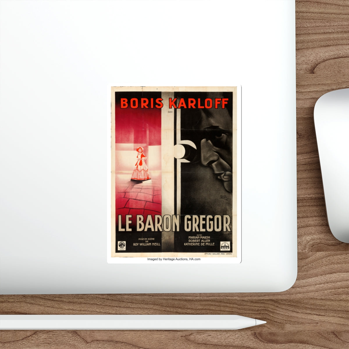 THE BLACK ROOM (FRENCH) 1935 Movie Poster STICKER Vinyl Die-Cut Decal-The Sticker Space