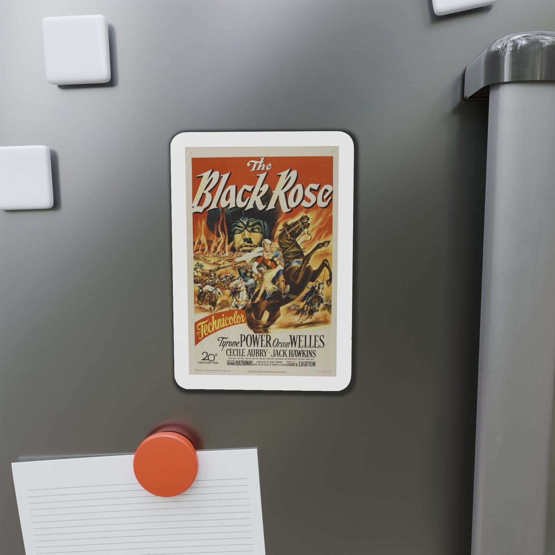 The Black Rose 1950 Movie Poster Die-Cut Magnet-The Sticker Space