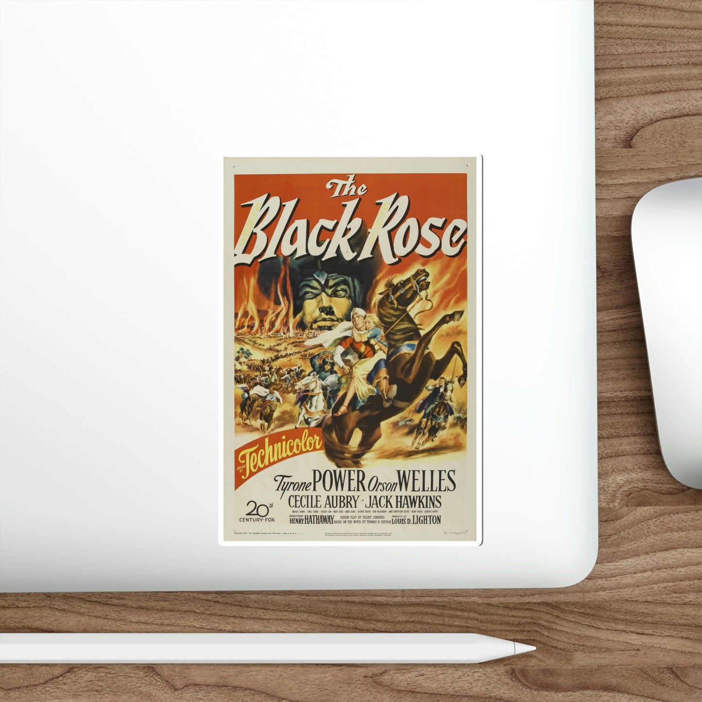 The Black Rose 1950 Movie Poster STICKER Vinyl Die-Cut Decal-The Sticker Space