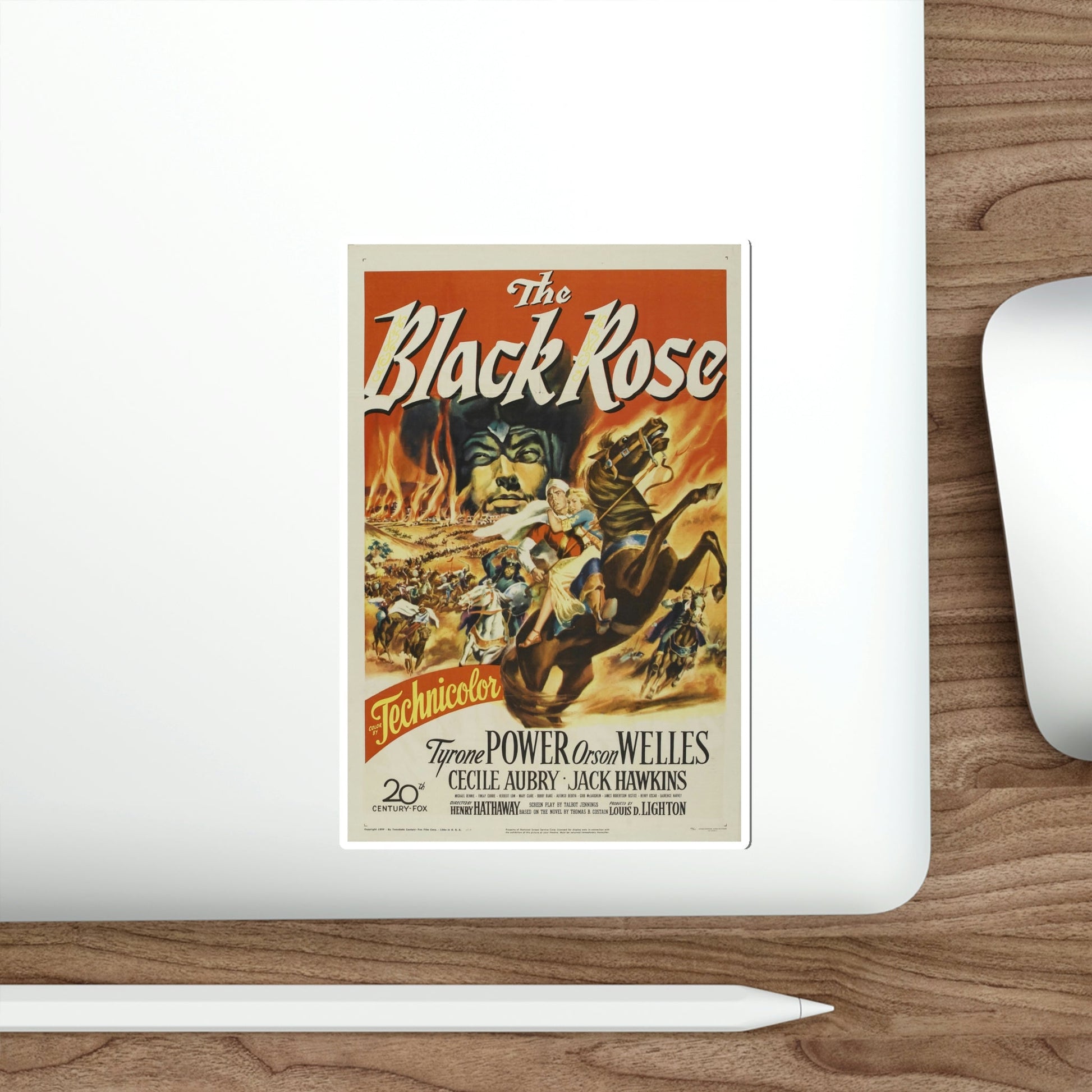 The Black Rose 1950 Movie Poster STICKER Vinyl Die-Cut Decal-The Sticker Space