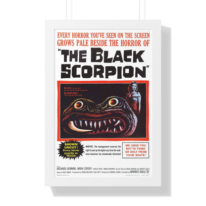 THE BLACK SCORPION 1957 - Framed Movie Poster-16″ x 24″-The Sticker Space