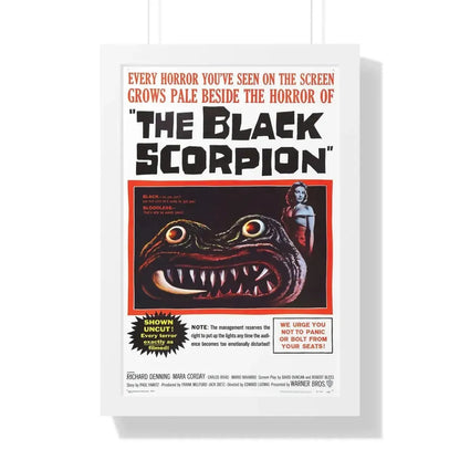 THE BLACK SCORPION 1957 - Framed Movie Poster 16″ x 24″ White - The Sticker Space