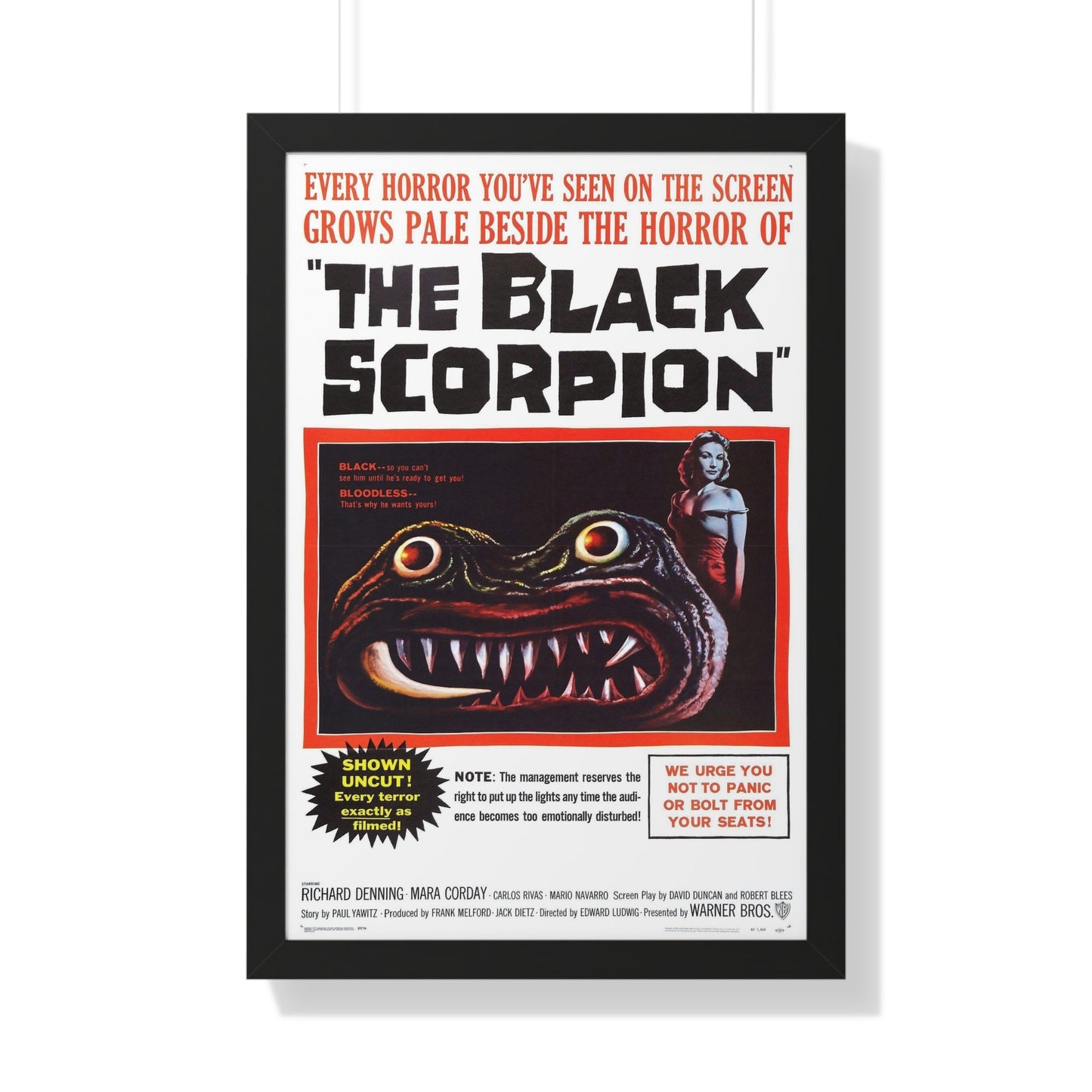 THE BLACK SCORPION 1957 - Framed Movie Poster-20" x 30"-The Sticker Space