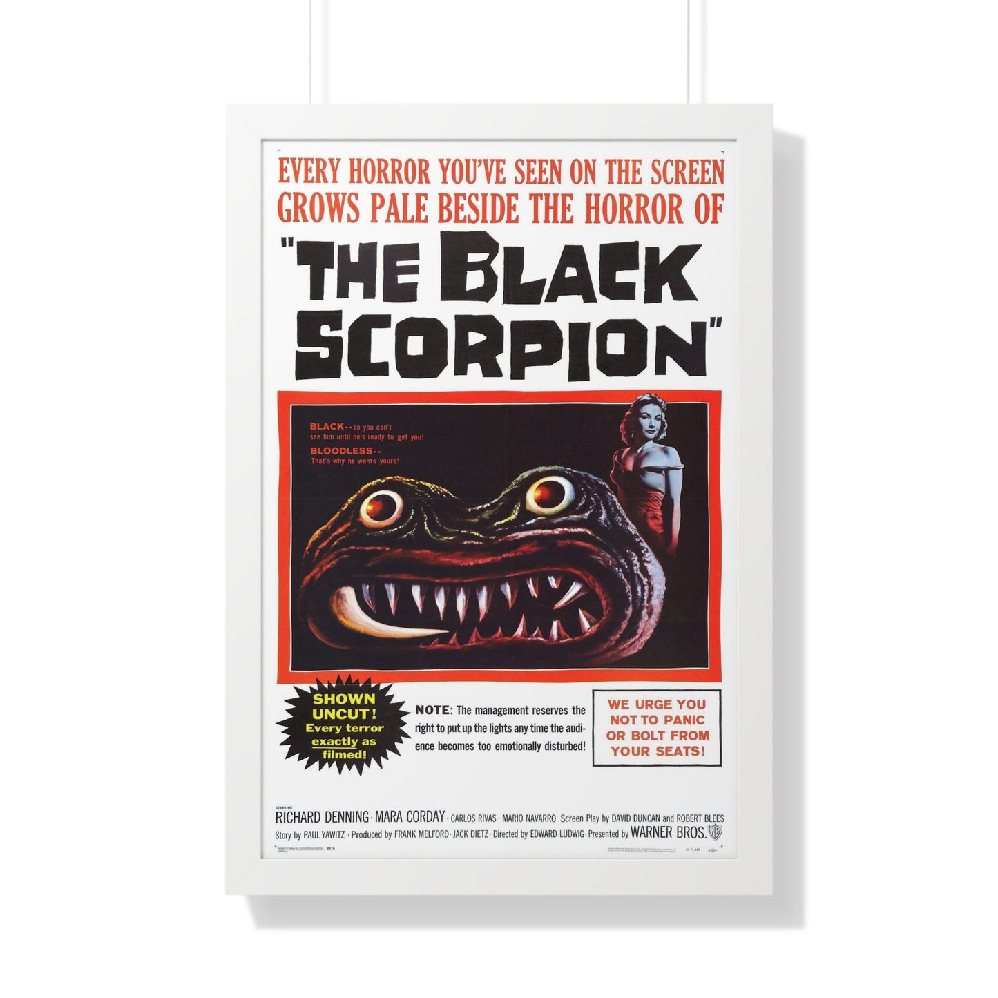 THE BLACK SCORPION 1957 - Framed Movie Poster-20" x 30"-The Sticker Space