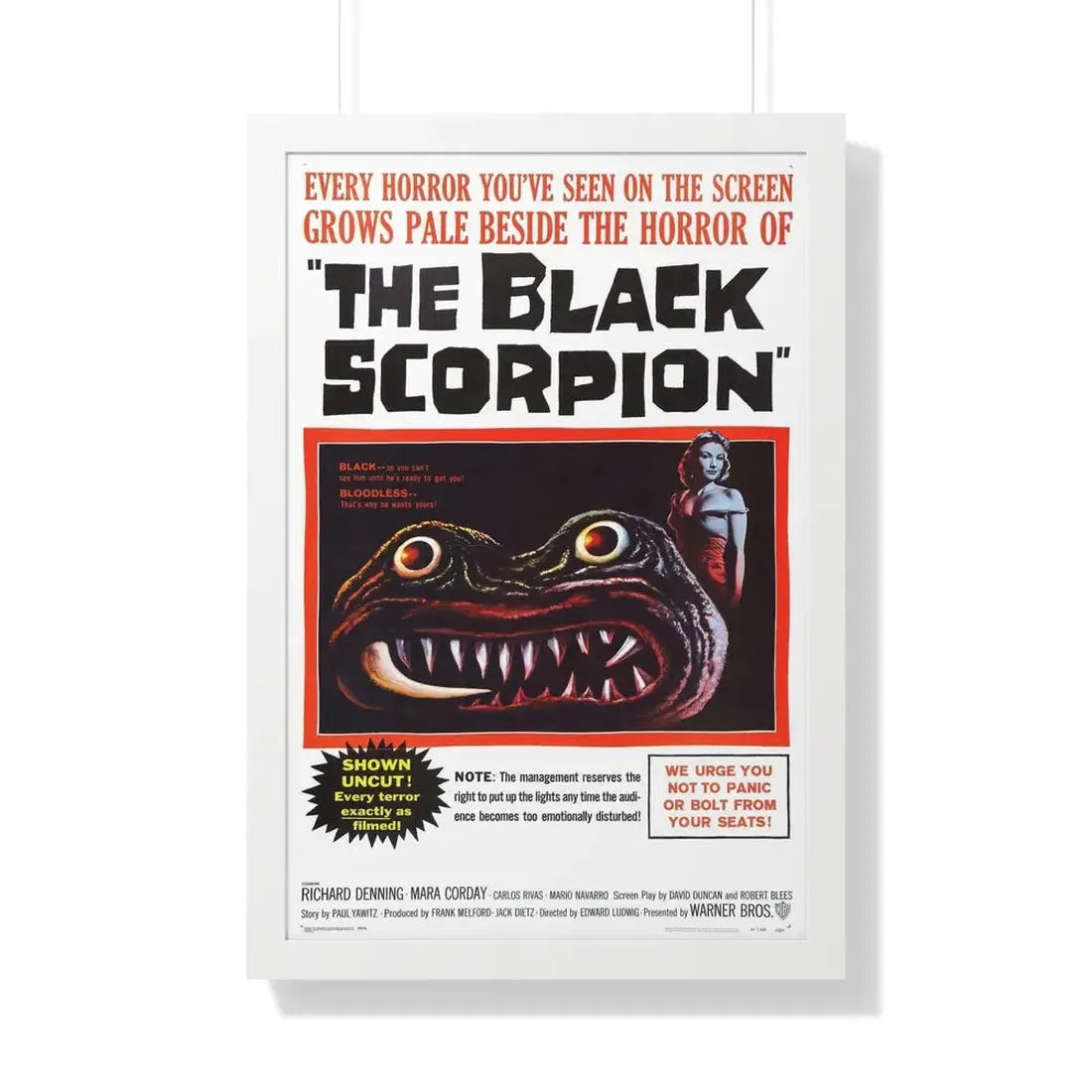 THE BLACK SCORPION 1957 - Framed Movie Poster 20" x 30" White - The Sticker Space