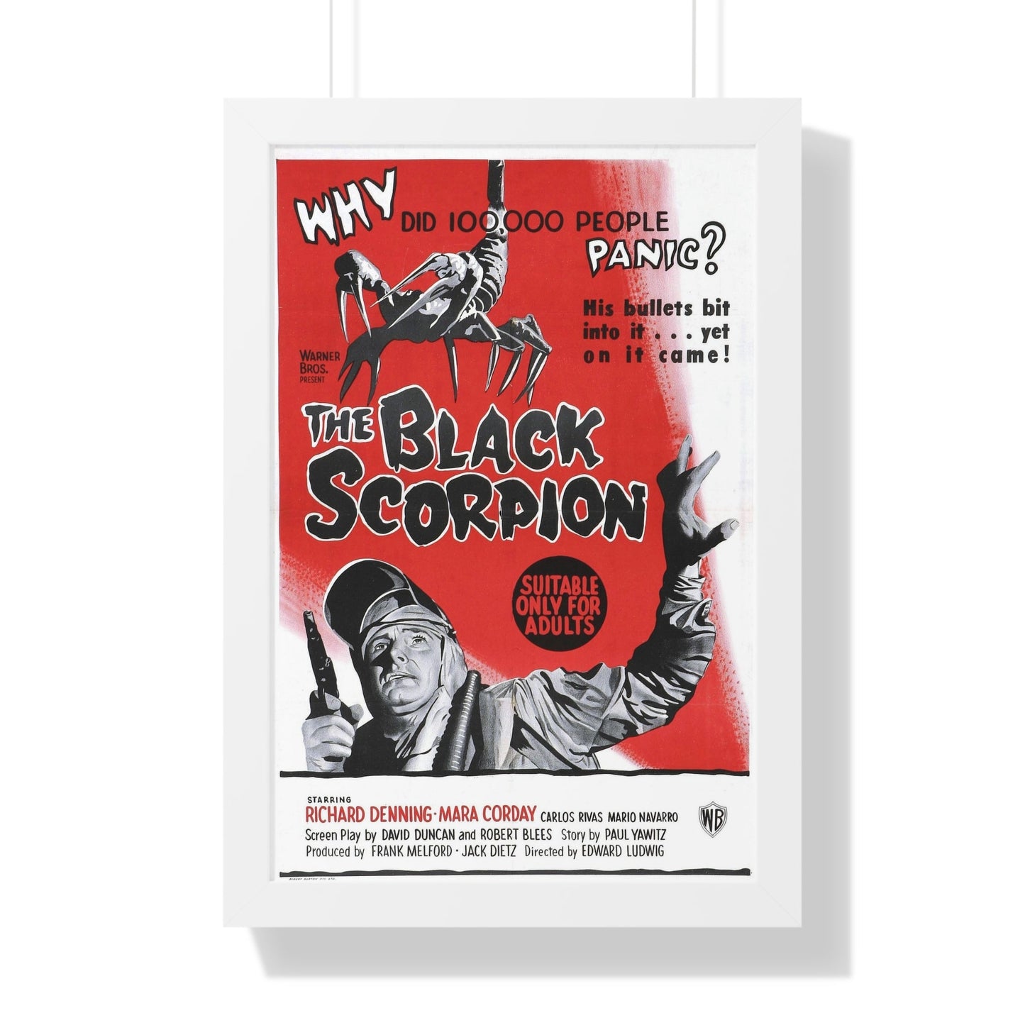 THE BLACK SCORPION (2) 1957 - Framed Movie Poster-16″ x 24″-The Sticker Space