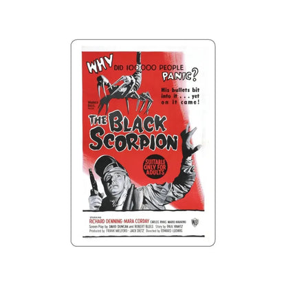 THE BLACK SCORPION (2) 1957 Movie Poster STICKER Vinyl Die-Cut Decal 4 Inch - The Sticker Space