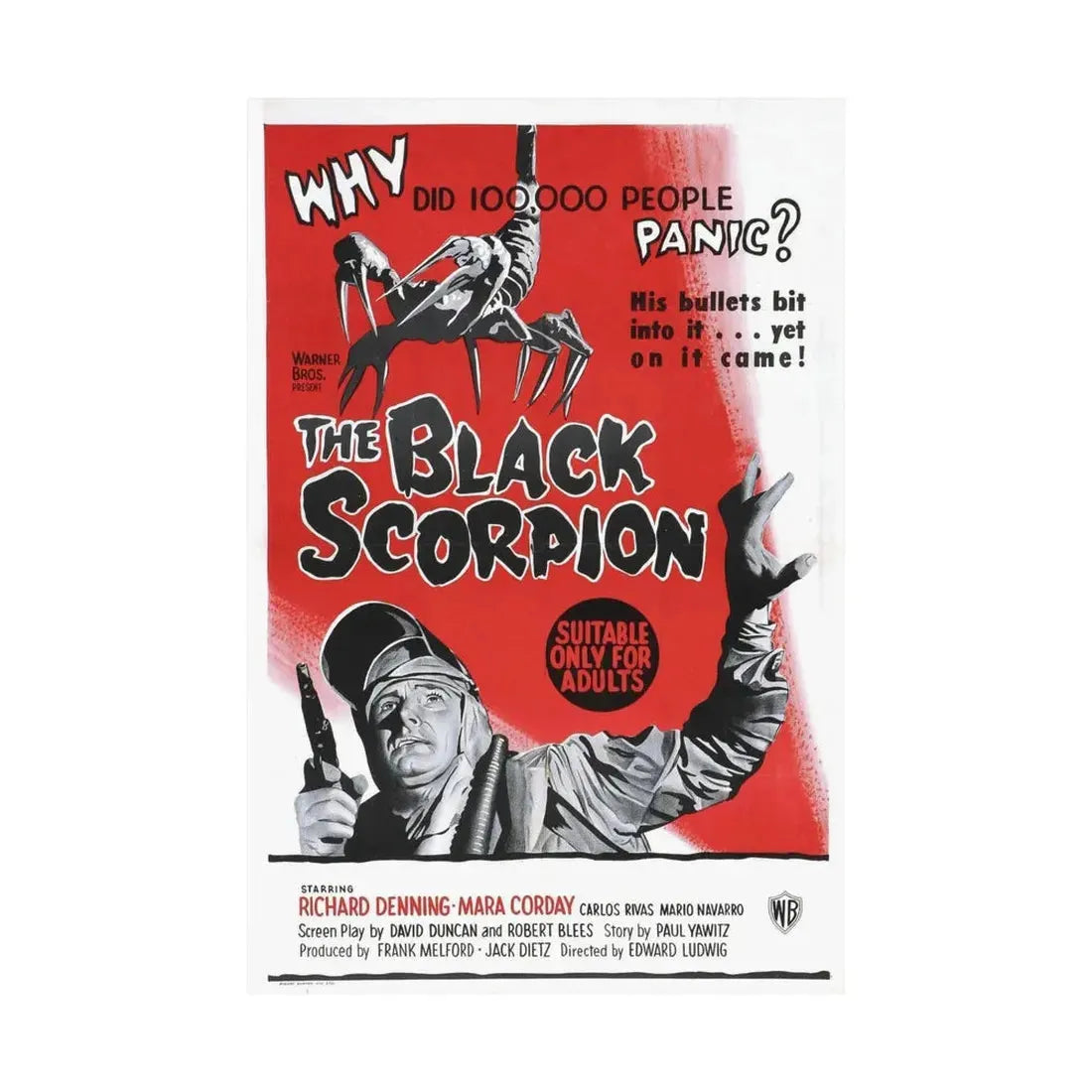 THE BLACK SCORPION (2) 1957 - Paper Movie Poster - The Sticker Space