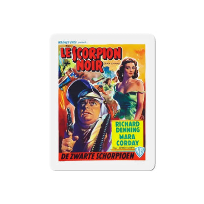 THE BLACK SCORPION (BELGIAN) 1957 Movie Poster - Refrigerator Magnet 6 Inch Die-Cut - The Sticker Space