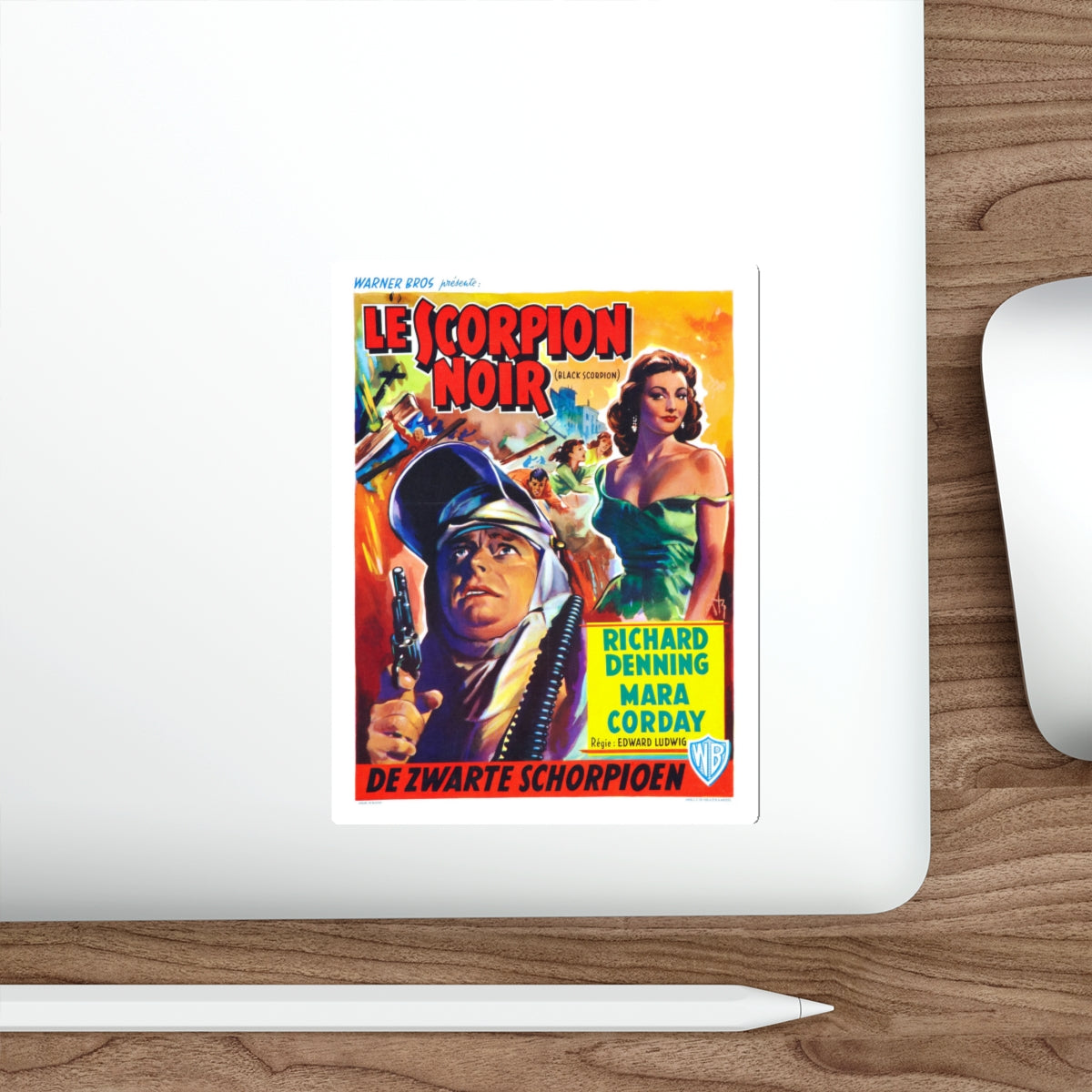 THE BLACK SCORPION (BELGIAN) 1957 Movie Poster STICKER Vinyl Die-Cut Decal-The Sticker Space