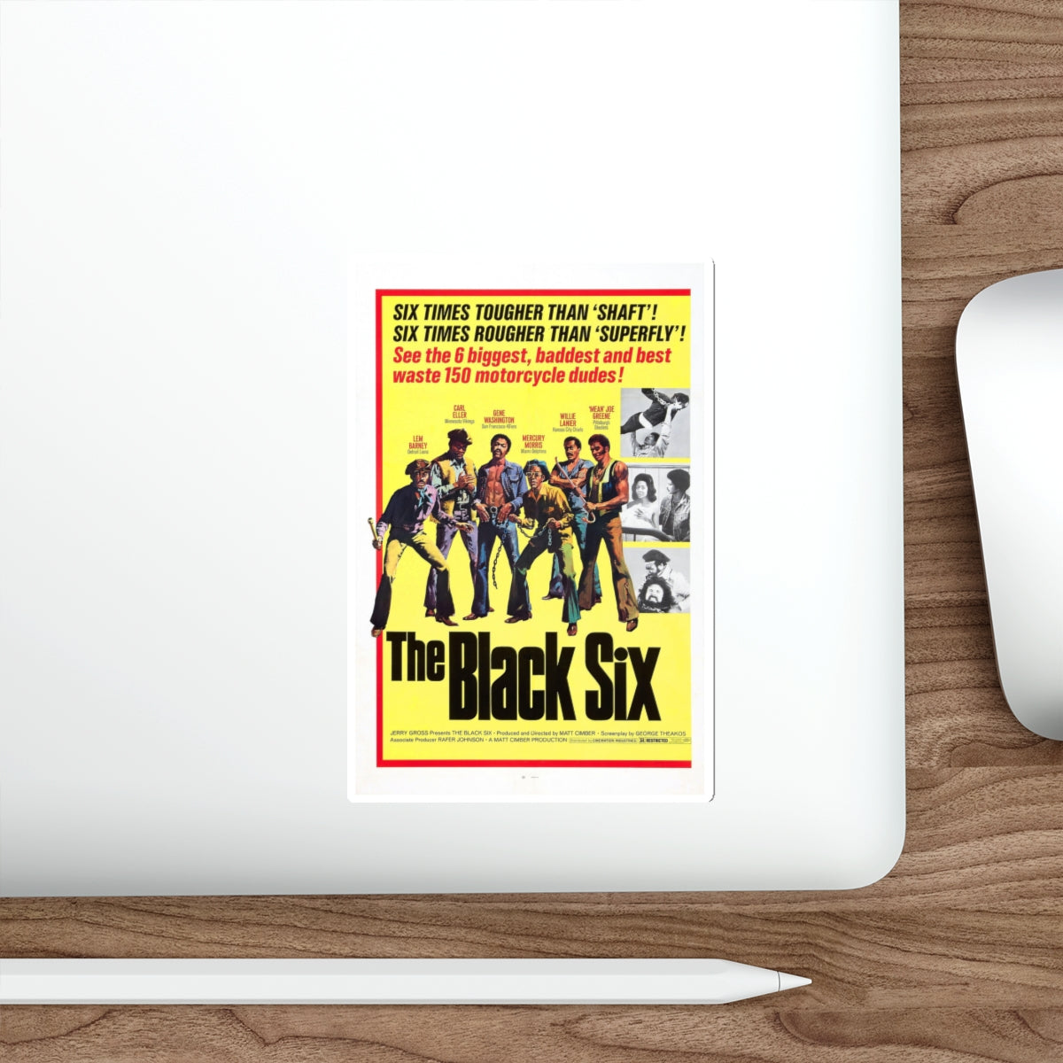 THE BLACK SIX 1974 Movie Poster STICKER Vinyl Die-Cut Decal-The Sticker Space