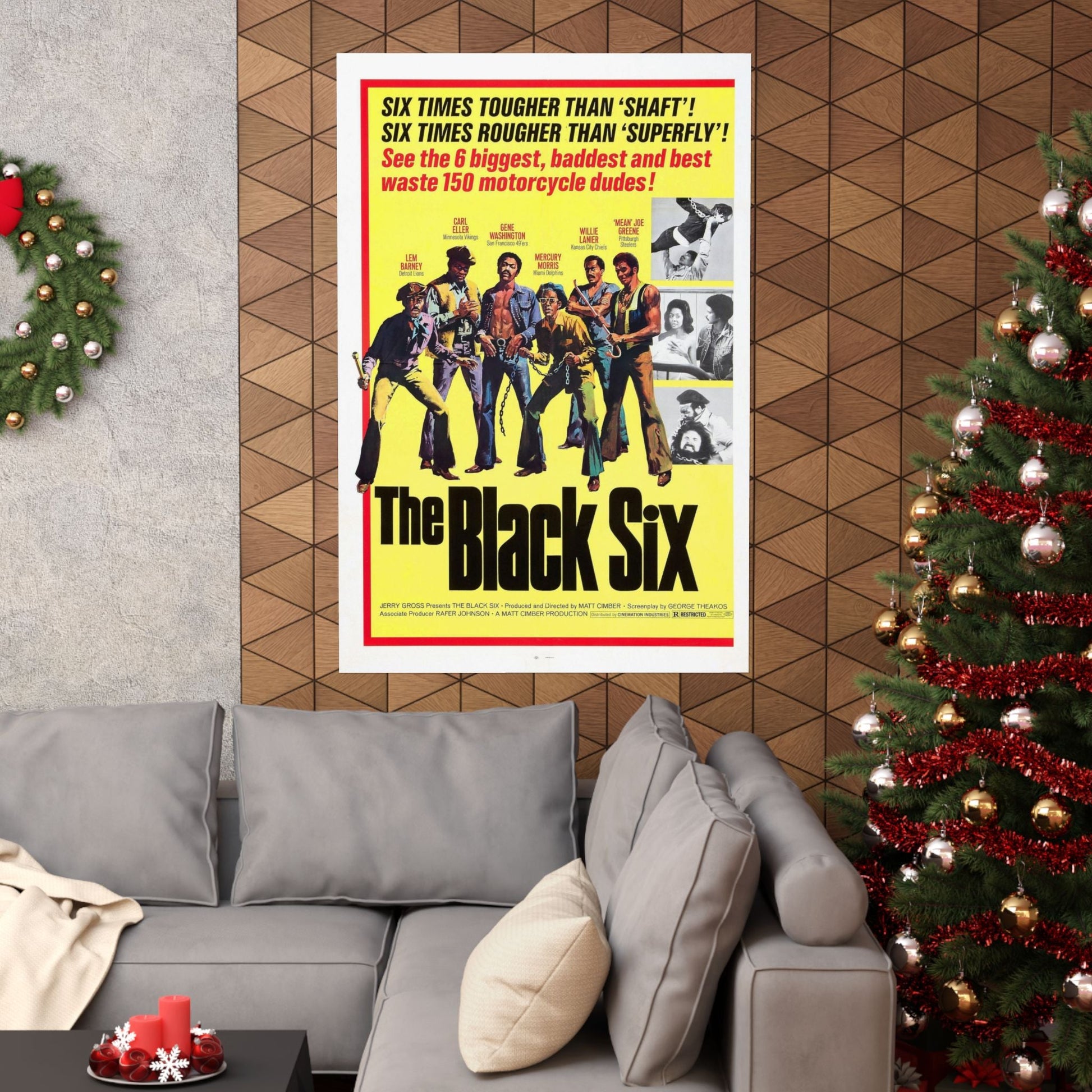 THE BLACK SIX 1974 - Paper Movie Poster-The Sticker Space