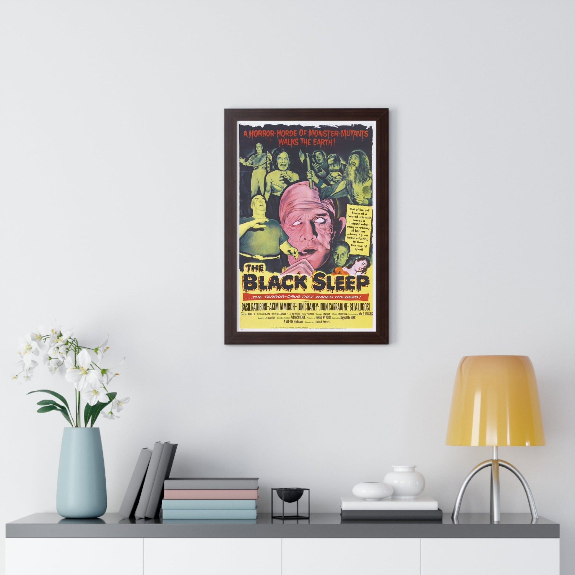 THE BLACK SLEEP 1956 - Framed Movie Poster-The Sticker Space