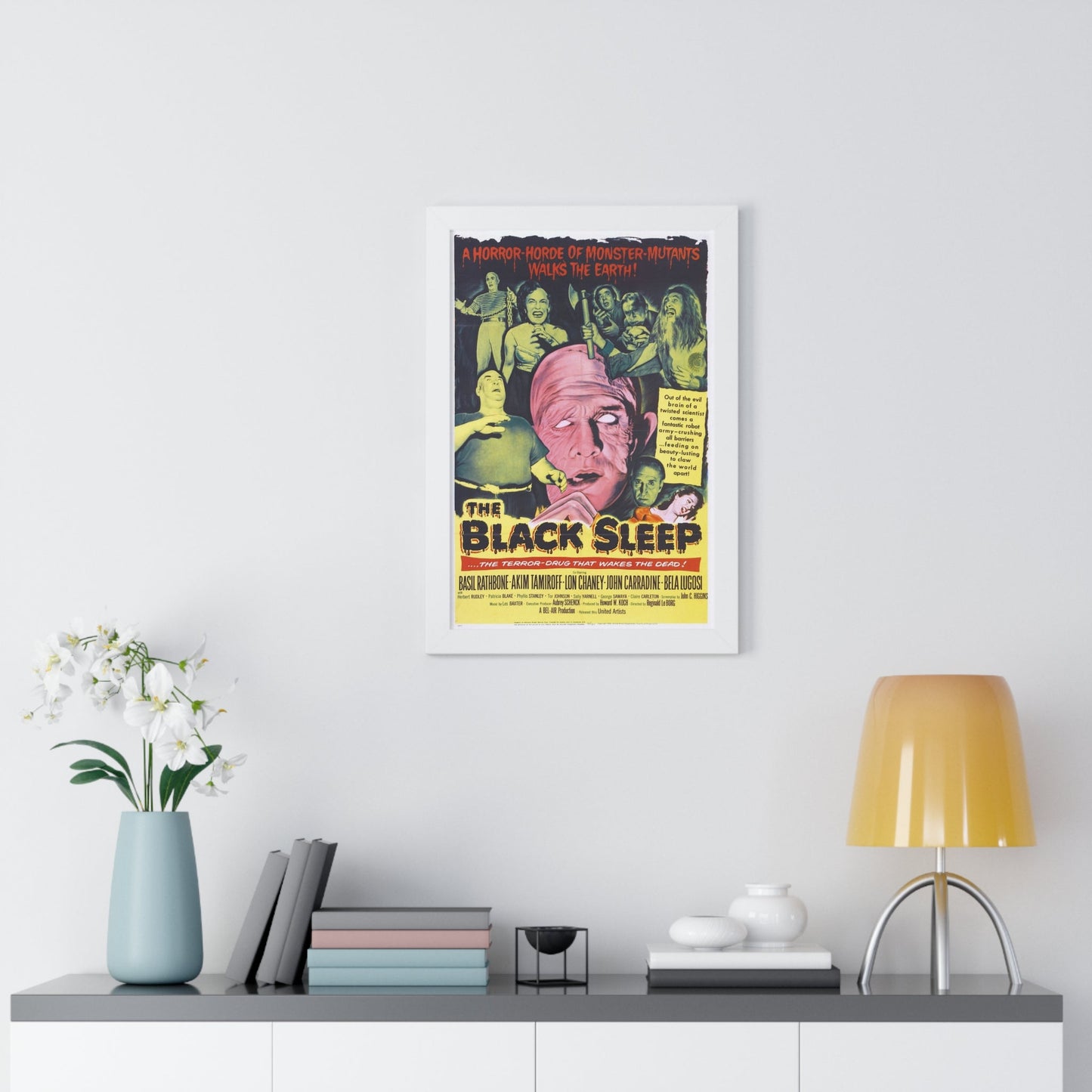 THE BLACK SLEEP 1956 - Framed Movie Poster-The Sticker Space