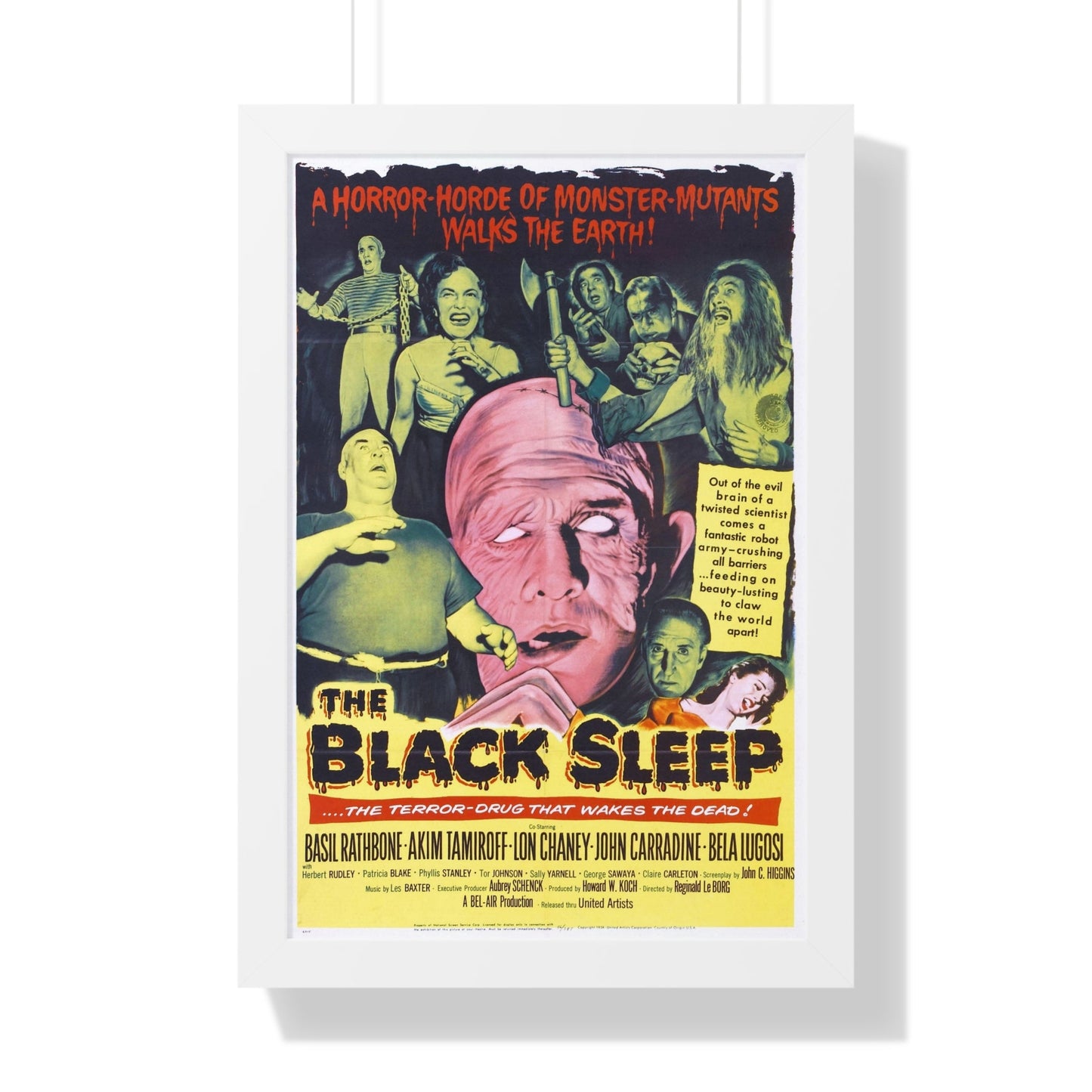 THE BLACK SLEEP 1956 - Framed Movie Poster-16″ x 24″-The Sticker Space