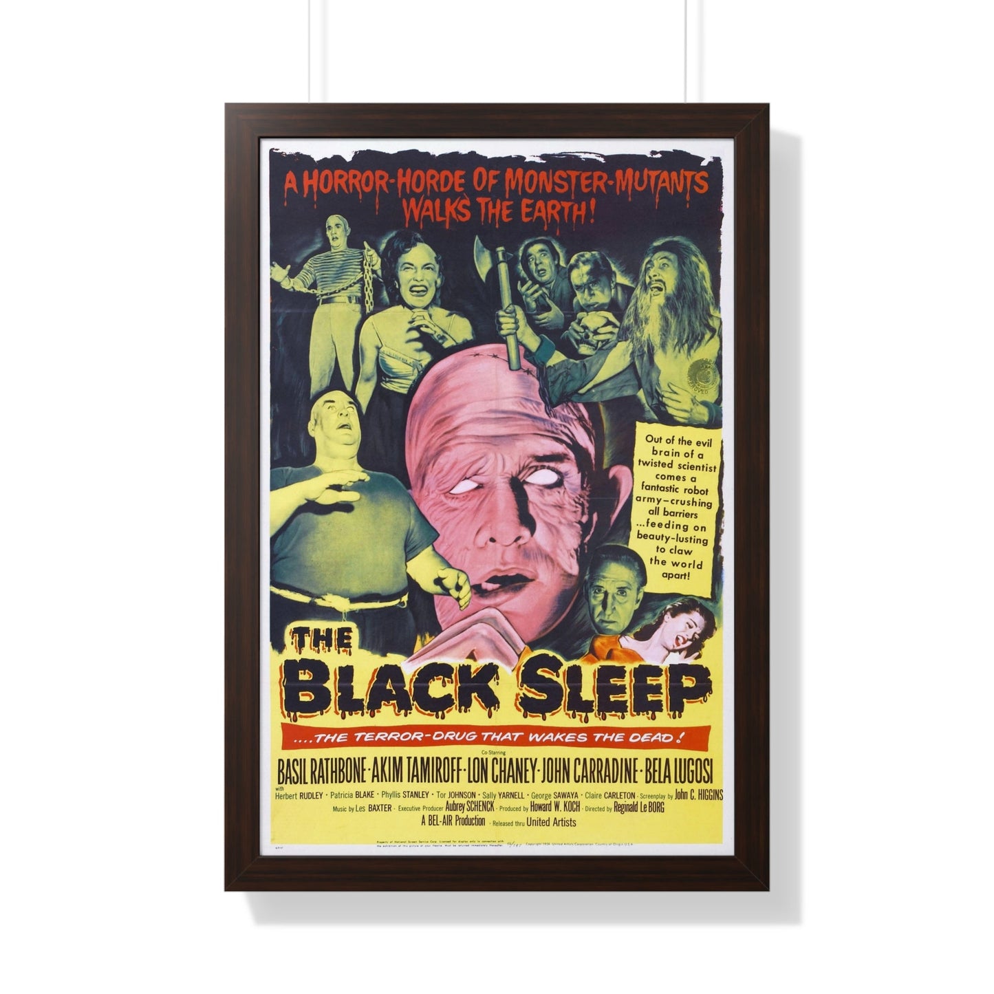 THE BLACK SLEEP 1956 - Framed Movie Poster-20" x 30"-The Sticker Space