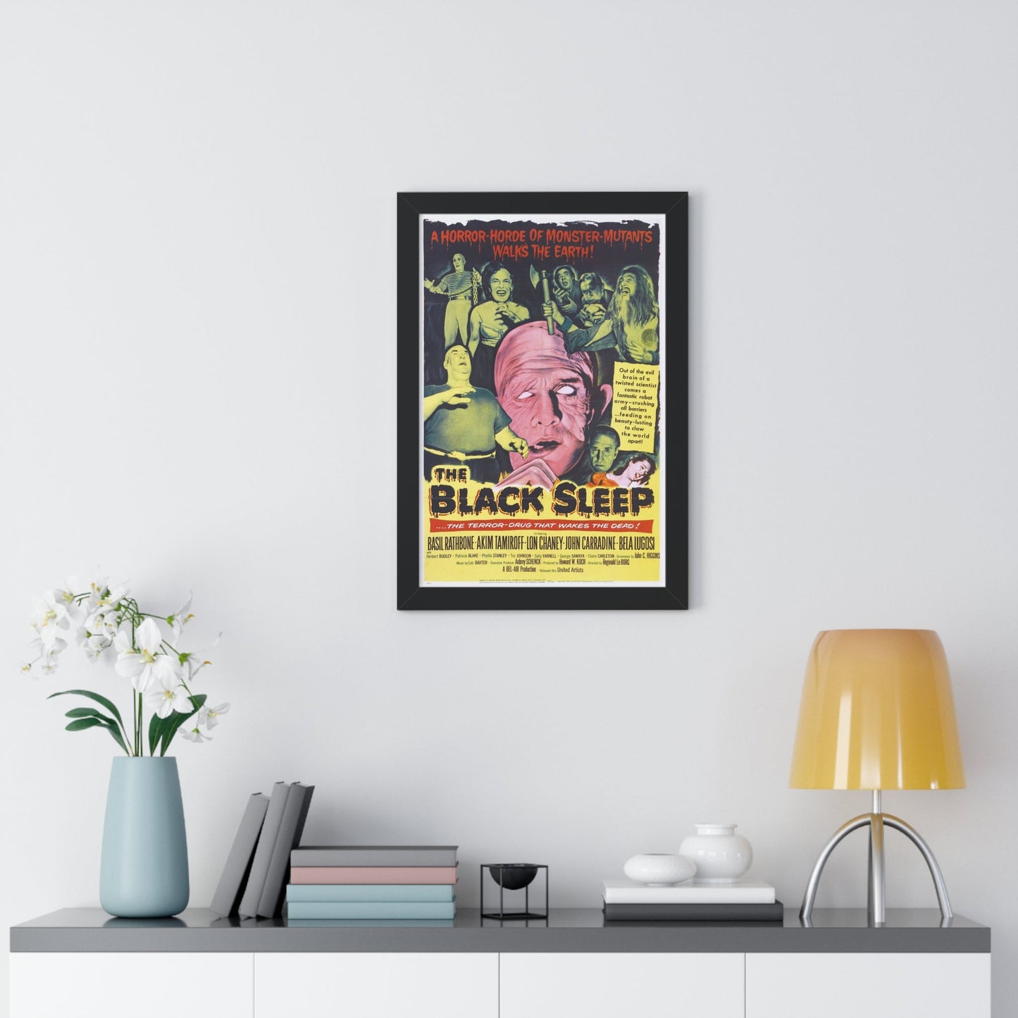 THE BLACK SLEEP 1956 - Framed Movie Poster-The Sticker Space