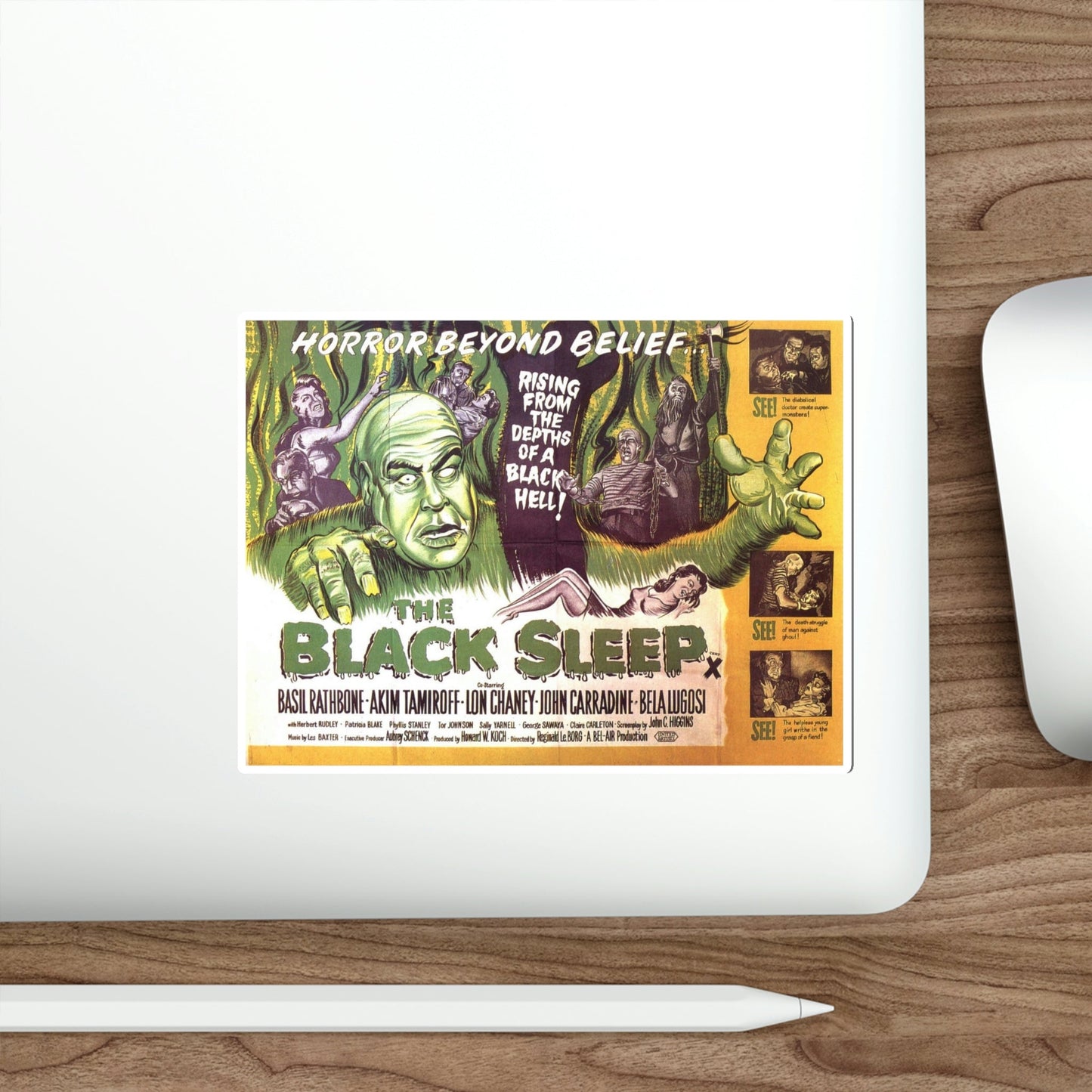 The Black Sleep 1956 Movie Poster STICKER Vinyl Die-Cut Decal-The Sticker Space