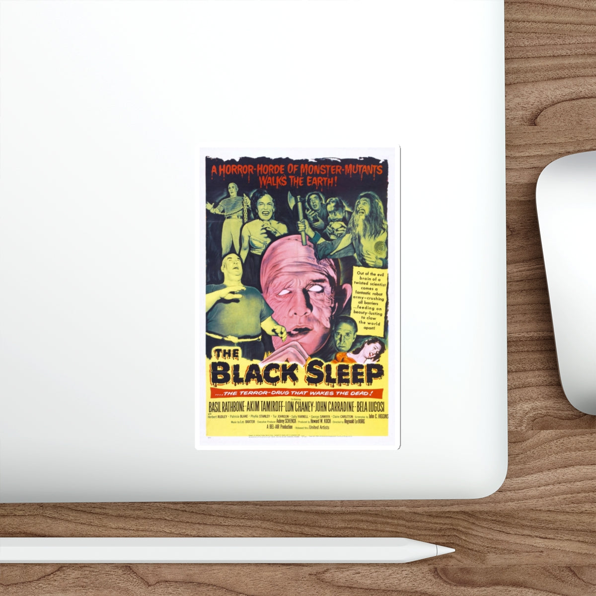 THE BLACK SLEEP 1956 Movie Poster STICKER Vinyl Die-Cut Decal-The Sticker Space