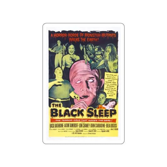 THE BLACK SLEEP 1956 Movie Poster STICKER Vinyl Die-Cut Decal 2 Inch - The Sticker Space