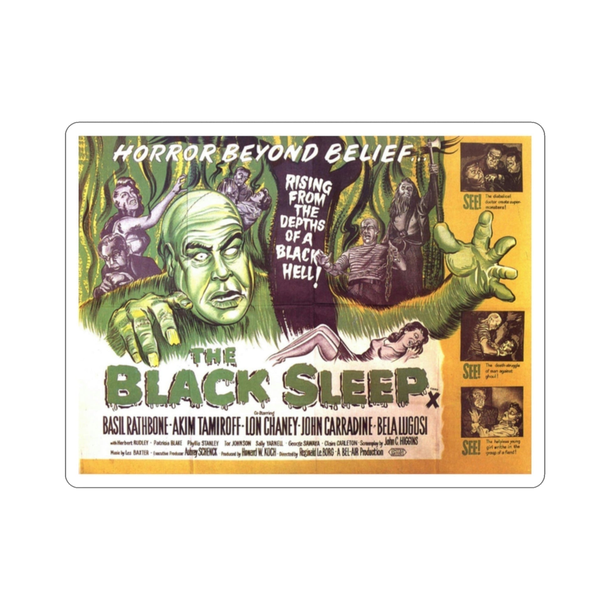 The Black Sleep 1956 Movie Poster STICKER Vinyl Die-Cut Decal-2 Inch-The Sticker Space