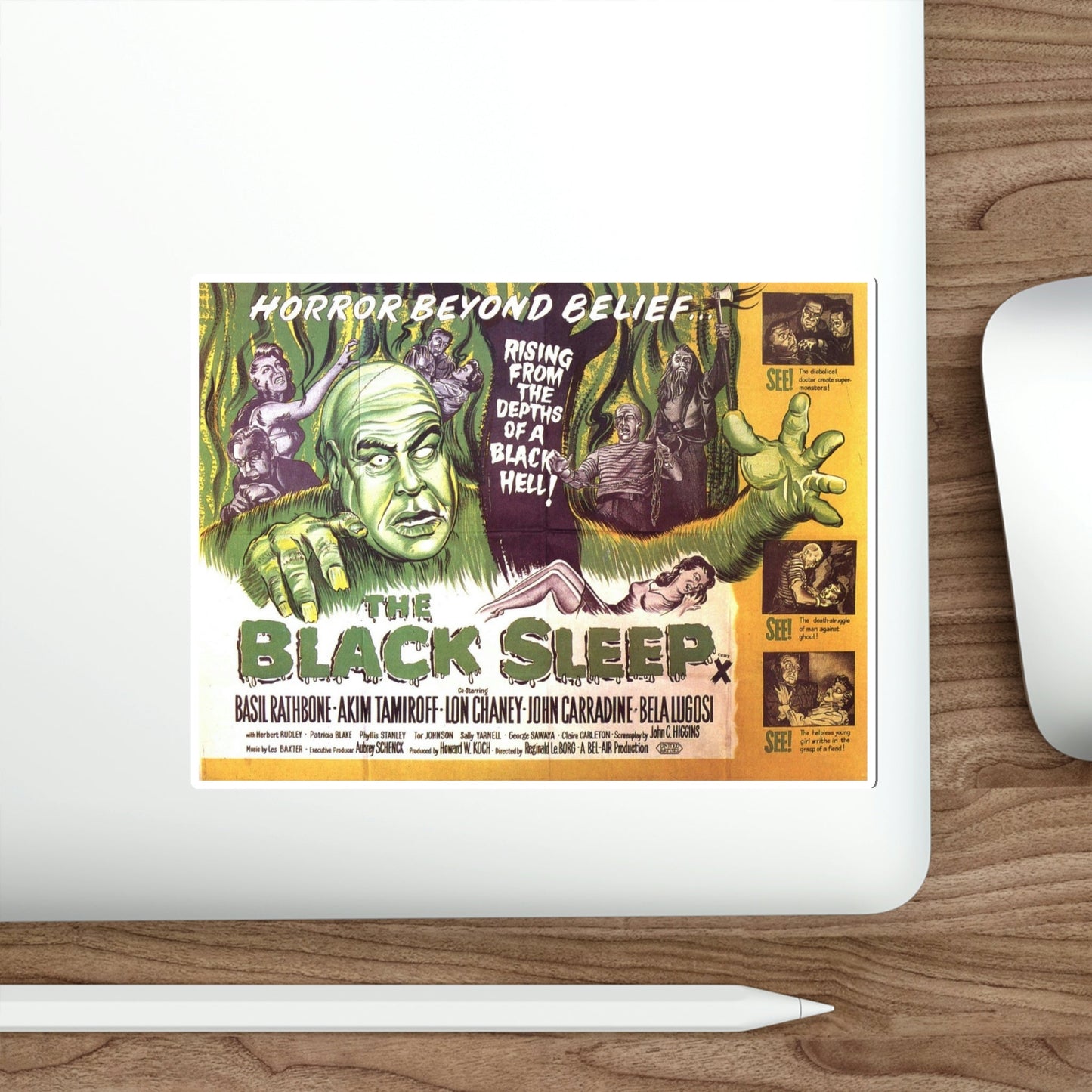 The Black Sleep 1956 Movie Poster STICKER Vinyl Die-Cut Decal-The Sticker Space