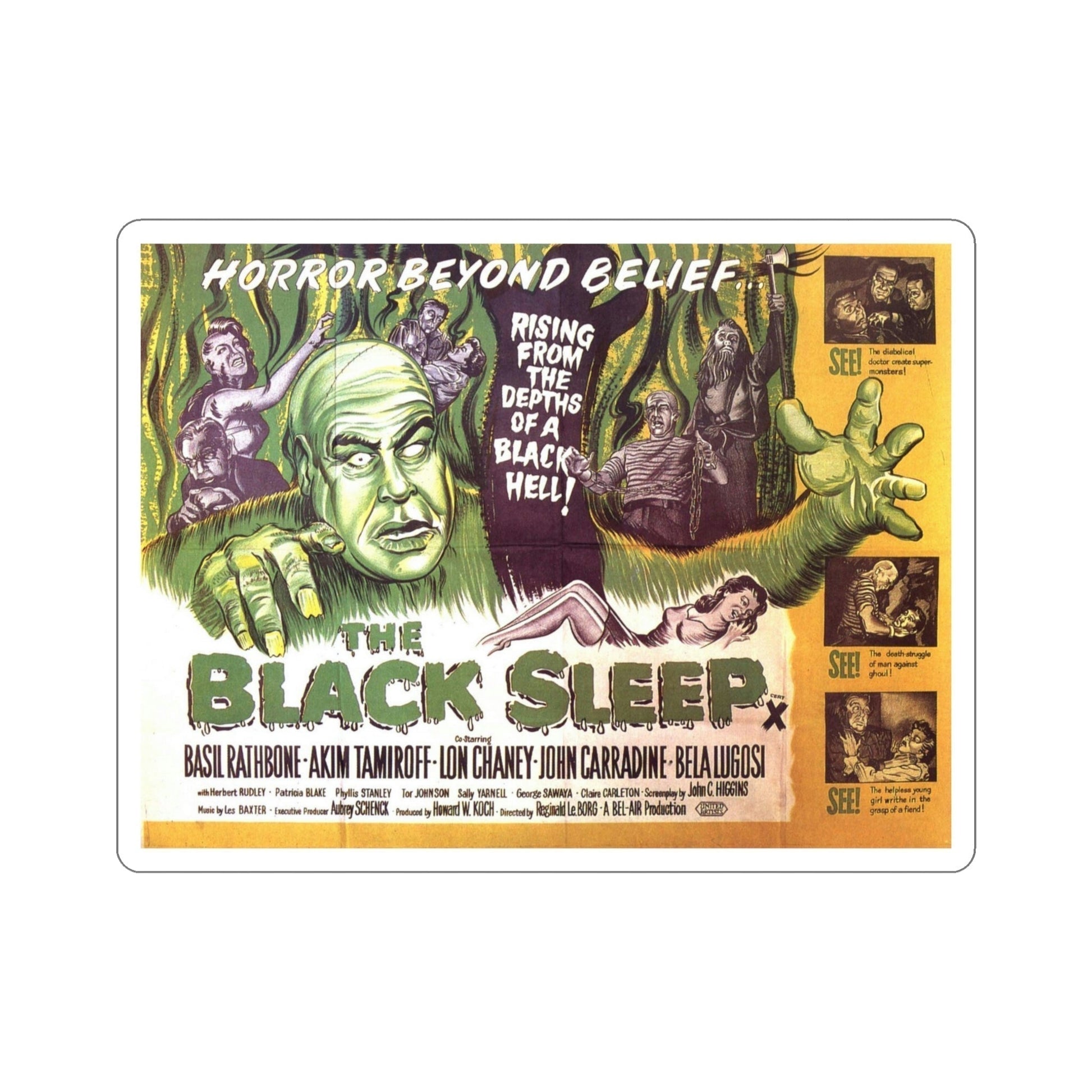 The Black Sleep 1956 Movie Poster STICKER Vinyl Die-Cut Decal-5 Inch-The Sticker Space