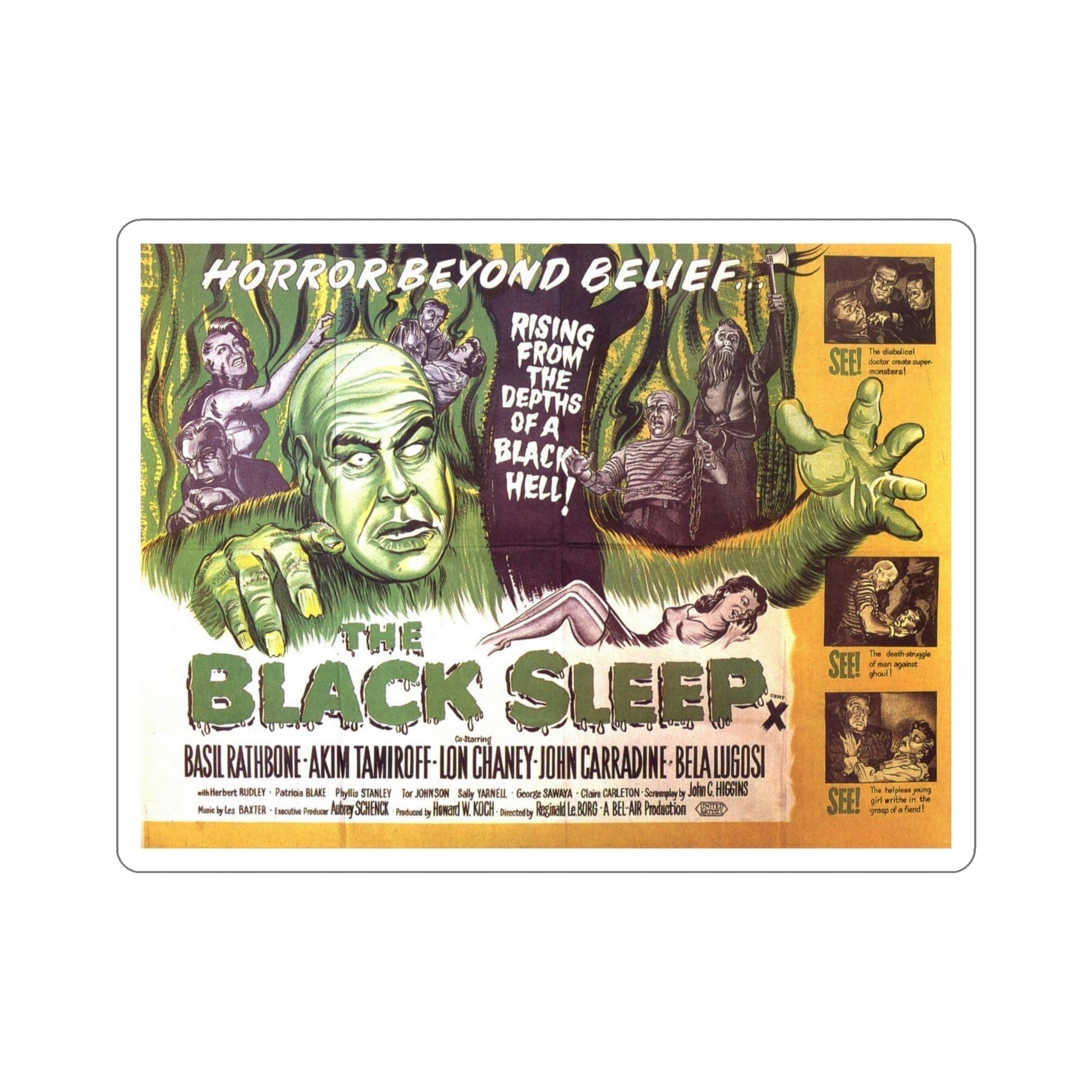 The Black Sleep 1956 Movie Poster STICKER Vinyl Die-Cut Decal-6 Inch-The Sticker Space